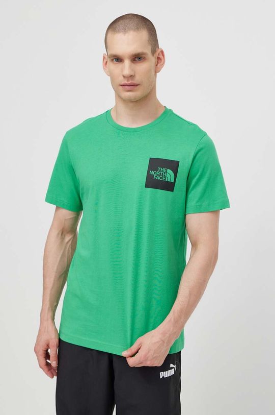 

Хлопковая футболка Fine Tee The North Face, зеленый