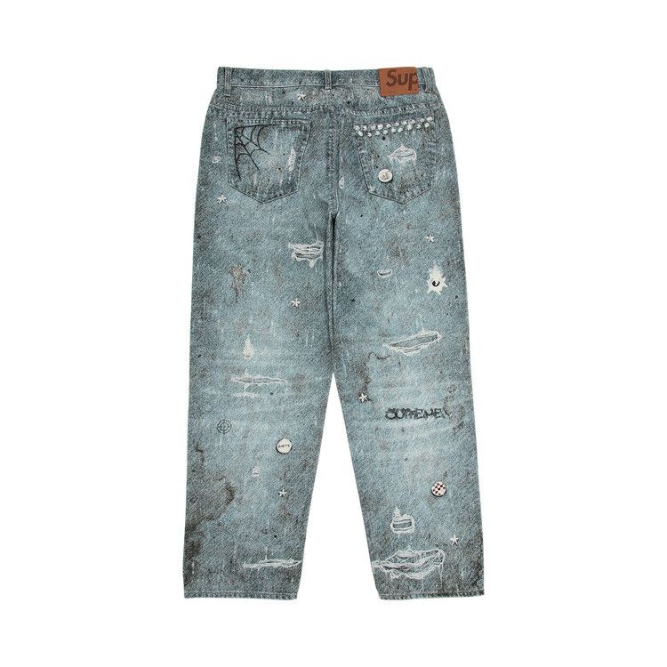 Джинсы Supreme HJR Trompe Loeil Loose Fit Jean, Blue — фото 2