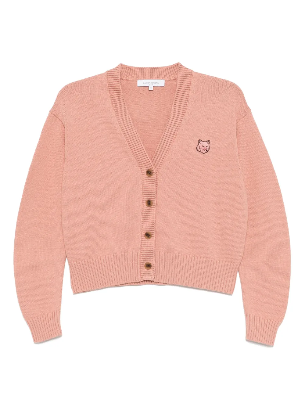 

Кардиган с нашивкой Bold Fox Head Maison Kitsuné, розовый