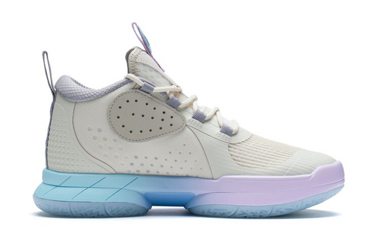 Детские баскетбольные кроссовки GS Mid-top Pearl White/Aurora Blue Lining Young — фото 2