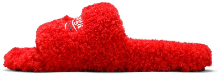 Шлепанцы Balenciaga Wmns Furry Slides 'Red', красный — фото 3