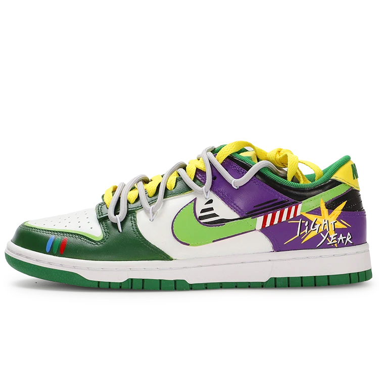 

Кроссовки Nike Dunk Skateboarding Shoes Men Low-top Purple/Green, зеленый