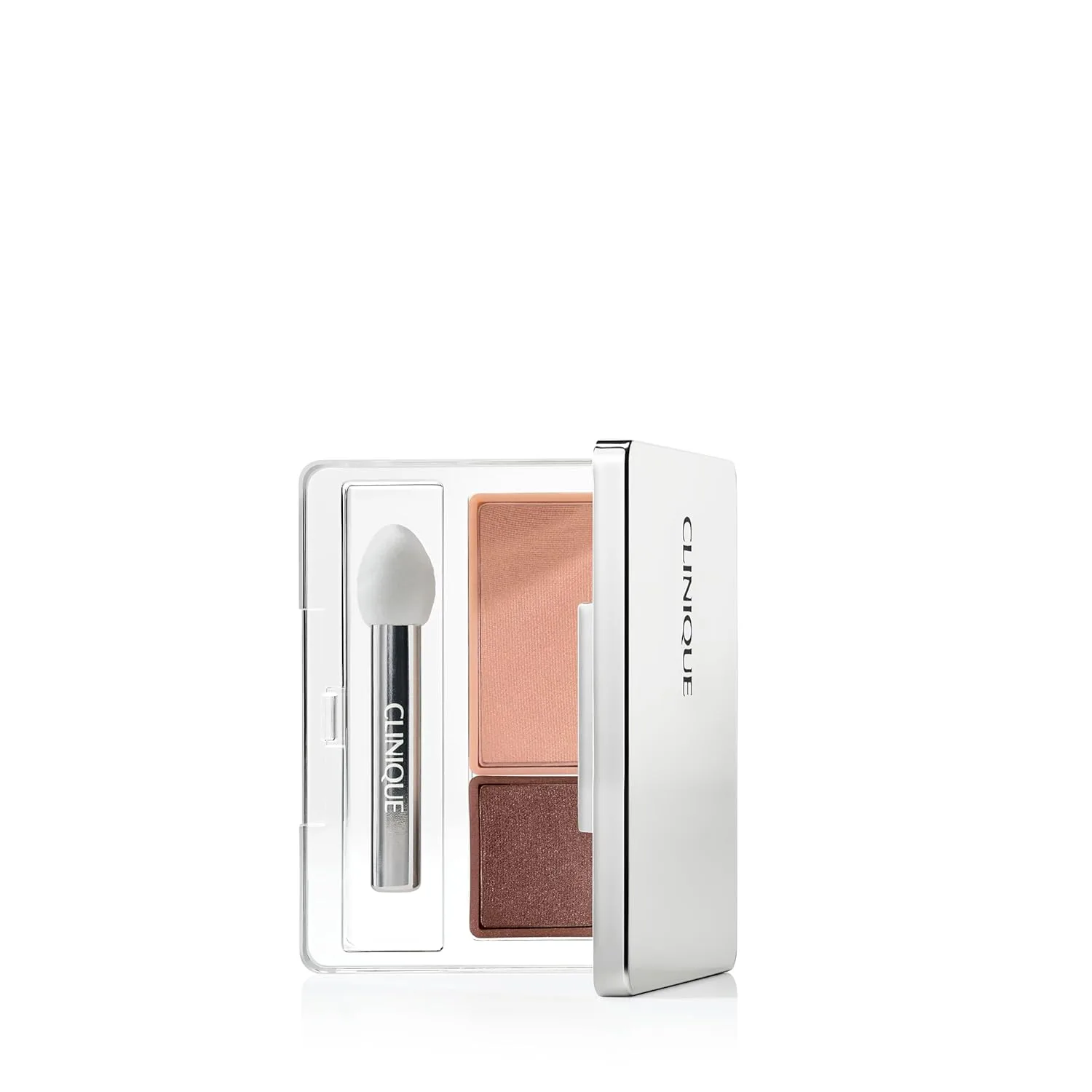 Тени для век Clinique All About Shadow Duo, безопасные для чувствительных глаз, стойкие, легко наносятся, AI Day Into Date - Shimmer/Matte
