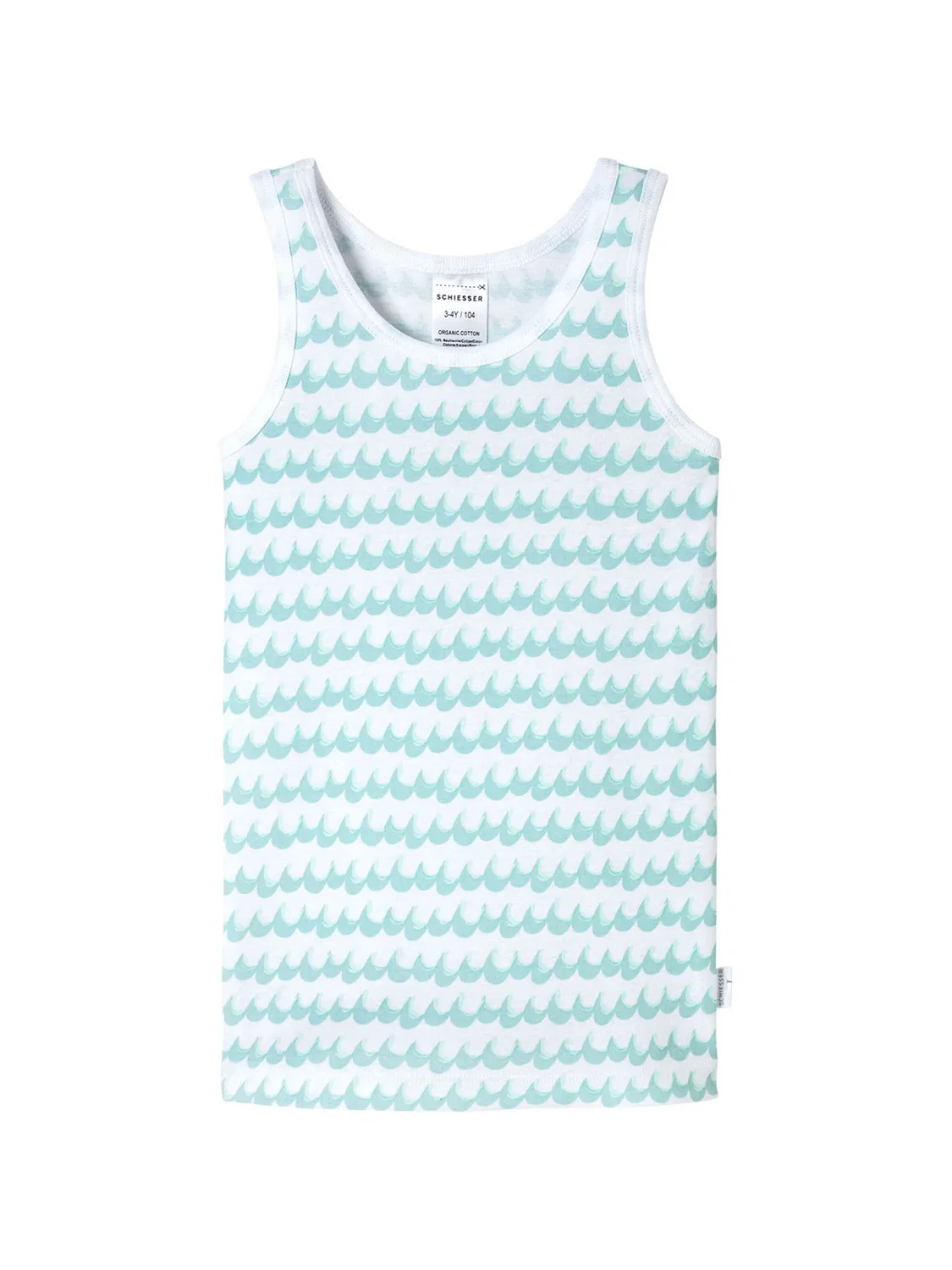 Нижняя рубашка 'Тонкая резинка' Schiesser, Blue/Turquoise/Mint/White — фото 2