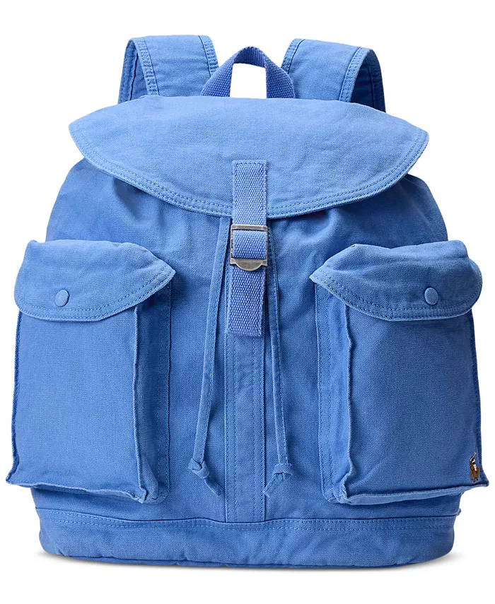 

Мужской холщовый рюкзак Flap-Top Polo Ralph Lauren, синий