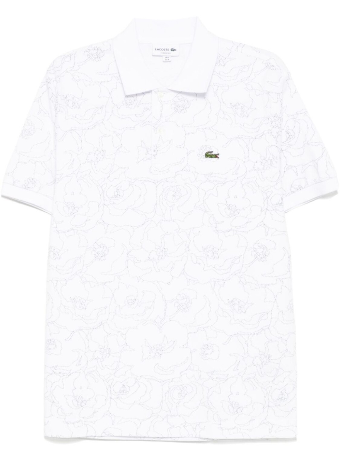 

Рубашка поло L.12.12 с цветочным принтом Lacoste, белый