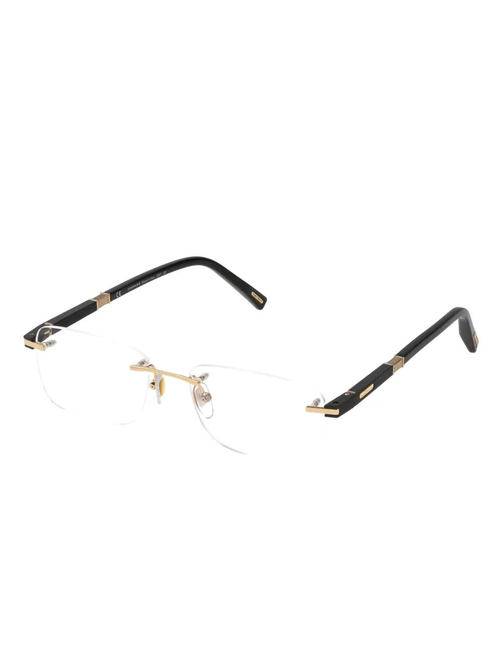

Безободковые очки с золотистой отделкой Chopard Eyewear, черный