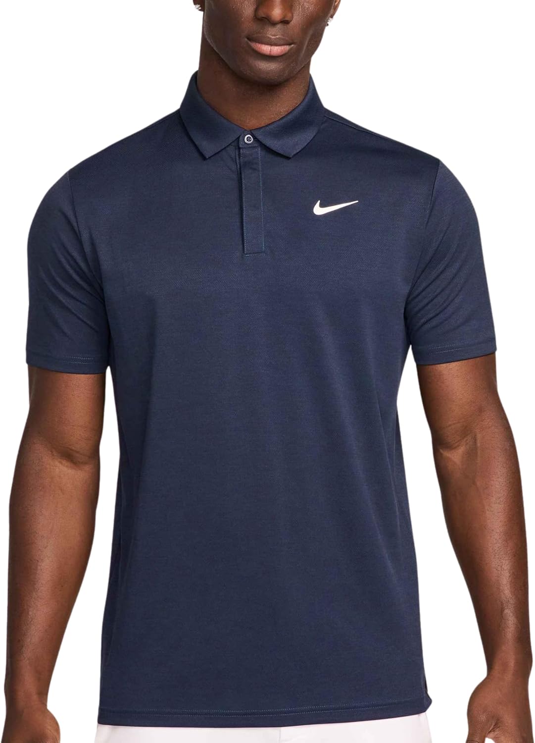 

Мужская футболка-поло для гольфа Nike Dri-FIT Tour, эластичная в 4 направлениях, отводящая влагу, Midnight Navy/Black/White