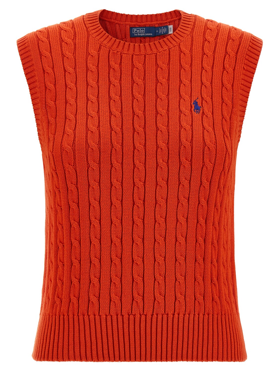 

Хлопковый вязаный жилет POLO RALPH LAUREN, красный