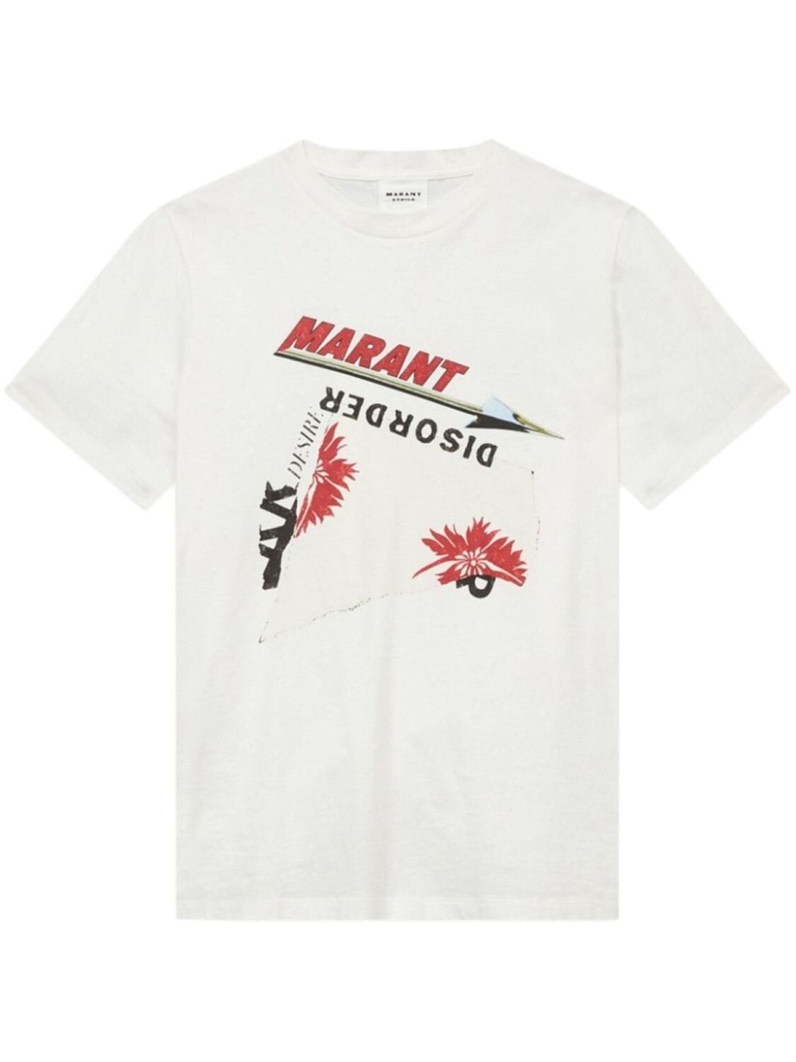 

MARANT ÉTOILE футболка с графичным принтом, белый