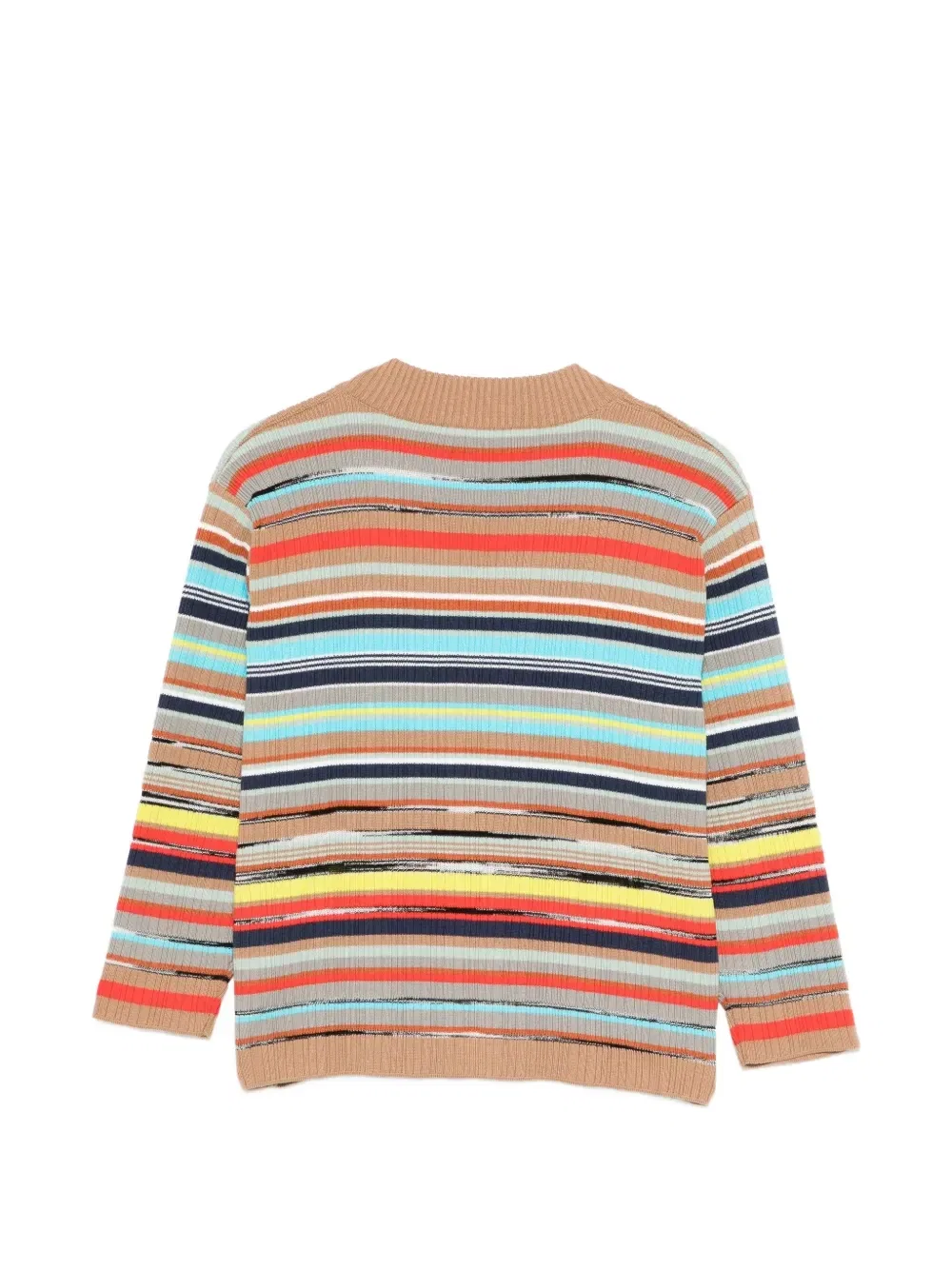 Кардиган в полоску на пуговицах Missoni Kids, бежевый — фото 2