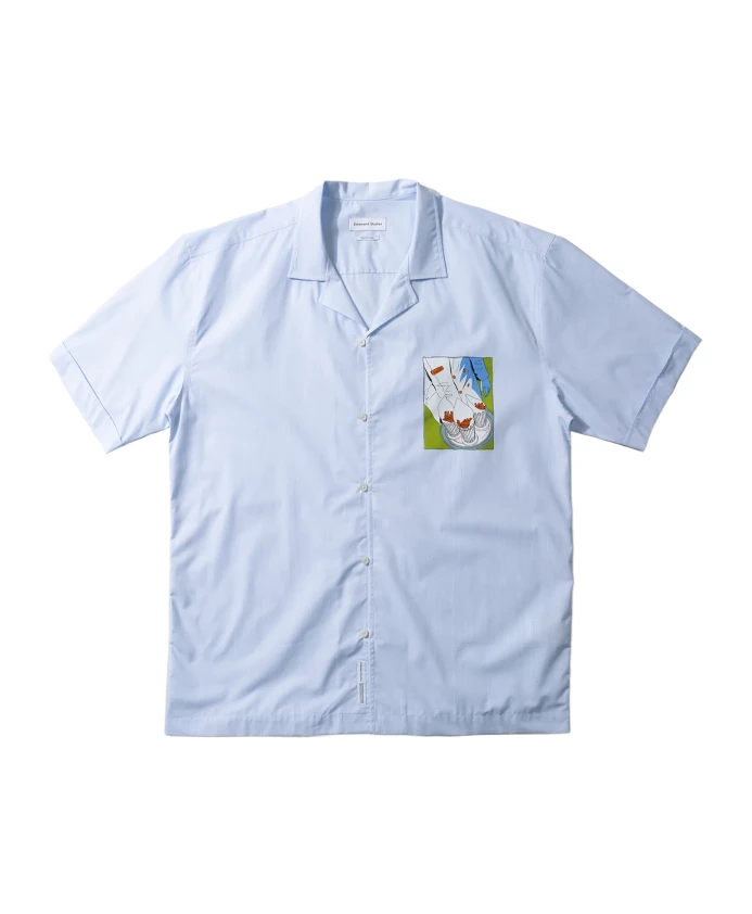 

Футболка с надписью "Легкие напитки и картофель фри" Edmmond Studios, синий