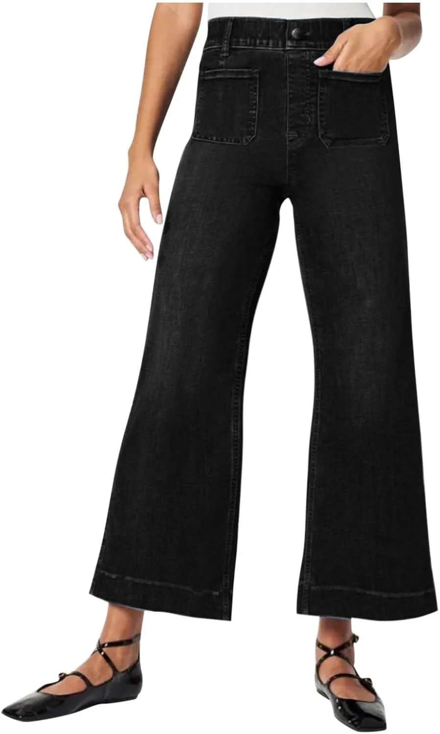 

Женские джинсы High Waisted Wide Leg, Casual, Denim