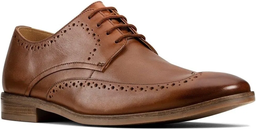 Туфли Clarks men's Stanford Limit Derbys, Brown Tan Leather — фото 3
