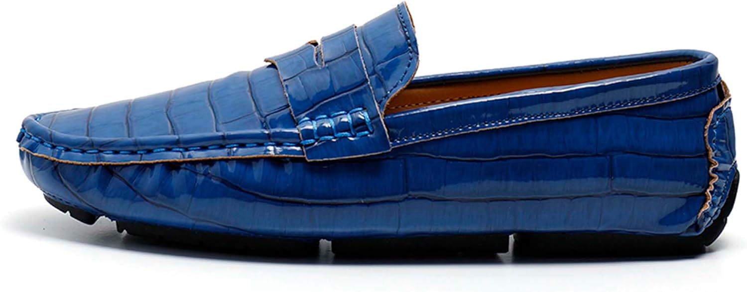 

Мужские лоферы Penny, городская мода, деловой повседневный стиль, легкая и удобная обувь для прогулок, вождения, офиса, официального дресс-кода, банкетов, свадеб, униформы, костюма, кожаные туфли Generic, темно-синий