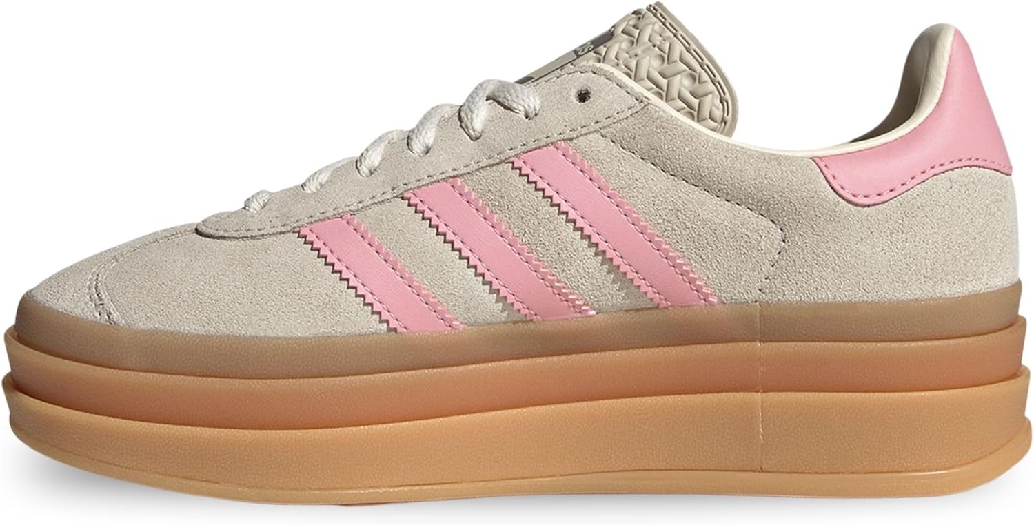 Кроссовки adidas Unisex Adult Gazelle Bold J, розовый/серый — фото 3