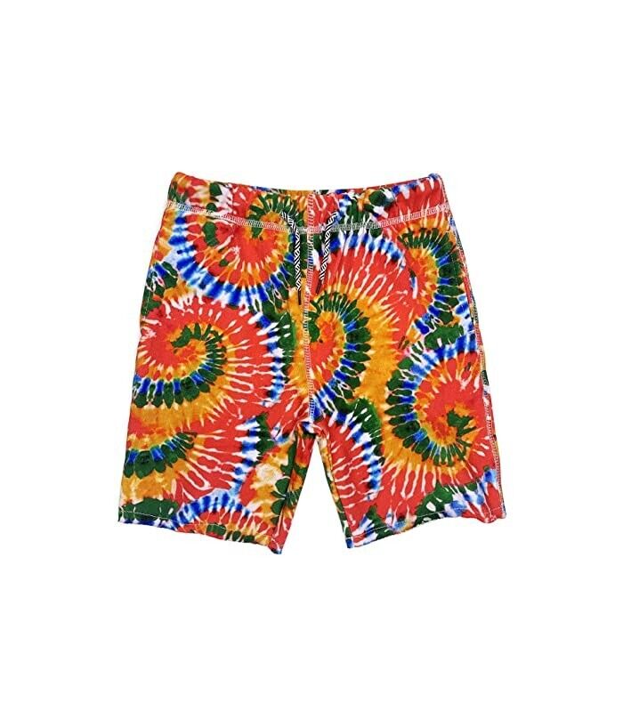 Детские шорты Appaman Camp Shorts, разноцветные, с эффектом тай-дай, 100% хлопок, пояс на шнуровке, модель JDM879 — фото 4