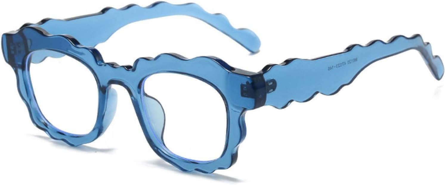 

Модные солнцезащитные очки неправильной формы из геля разных цветов для женщин, прозрачные градиентные, с защитой от УФ-излучения UV400, модные и уникальные солнцезащитные очки для мужчин VVTWSSW, Blue Clear