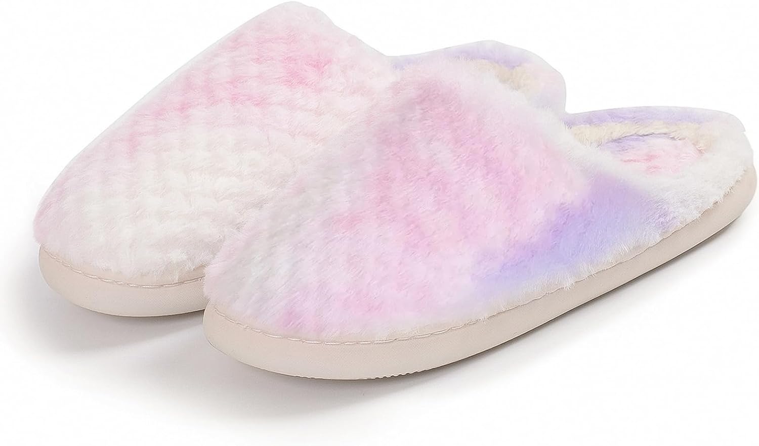 

Домашние тапочки на Хэллоуин и Рождество в клетку для женщин и мужчин, мягкие уютные тапочки для дома, с флисовой подкладкой, теплые и пушистые, противоскользящие, зимние, удобные и мягкие, с шерстяной подкладкой Afellicy, фиолетовый