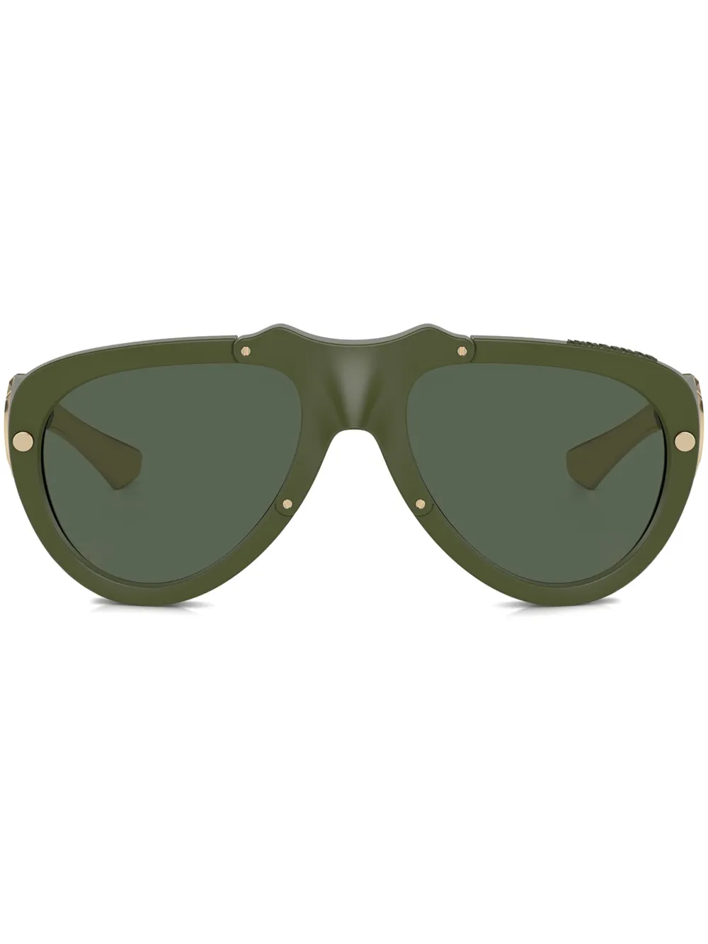 Солнцезащитные очки Shield Mask Burberry, зеленый