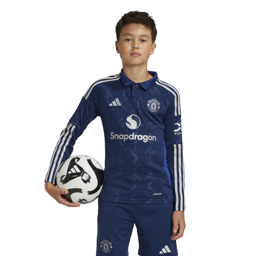 ADIDAS Детская выездная футболка Манчестер Юнайтед с длинным рукавом 2024/25 — фото 2