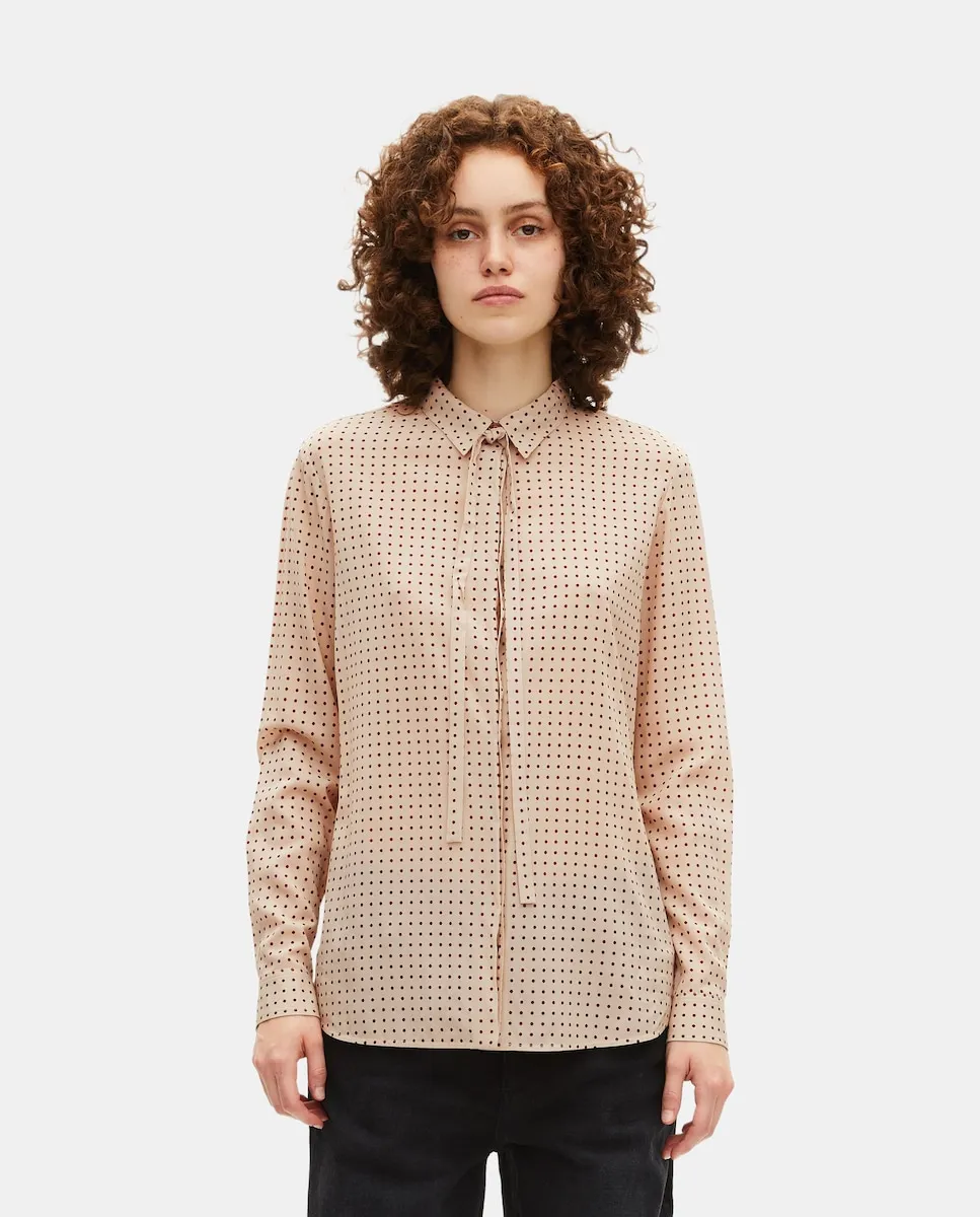 

Женская рубашка в горошек The Kooples, бежевый