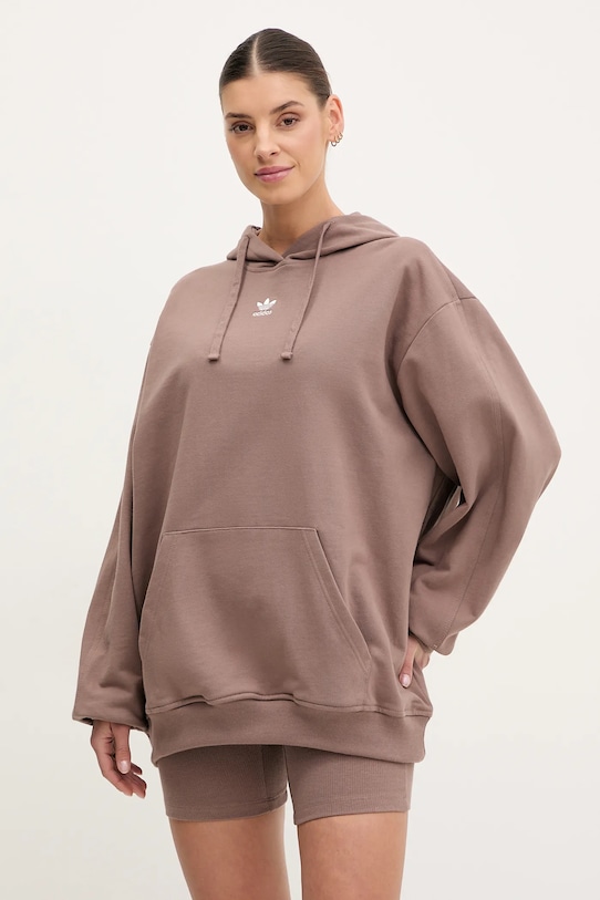

Хлопковая толстовка Essential Adidas Originals, коричневый