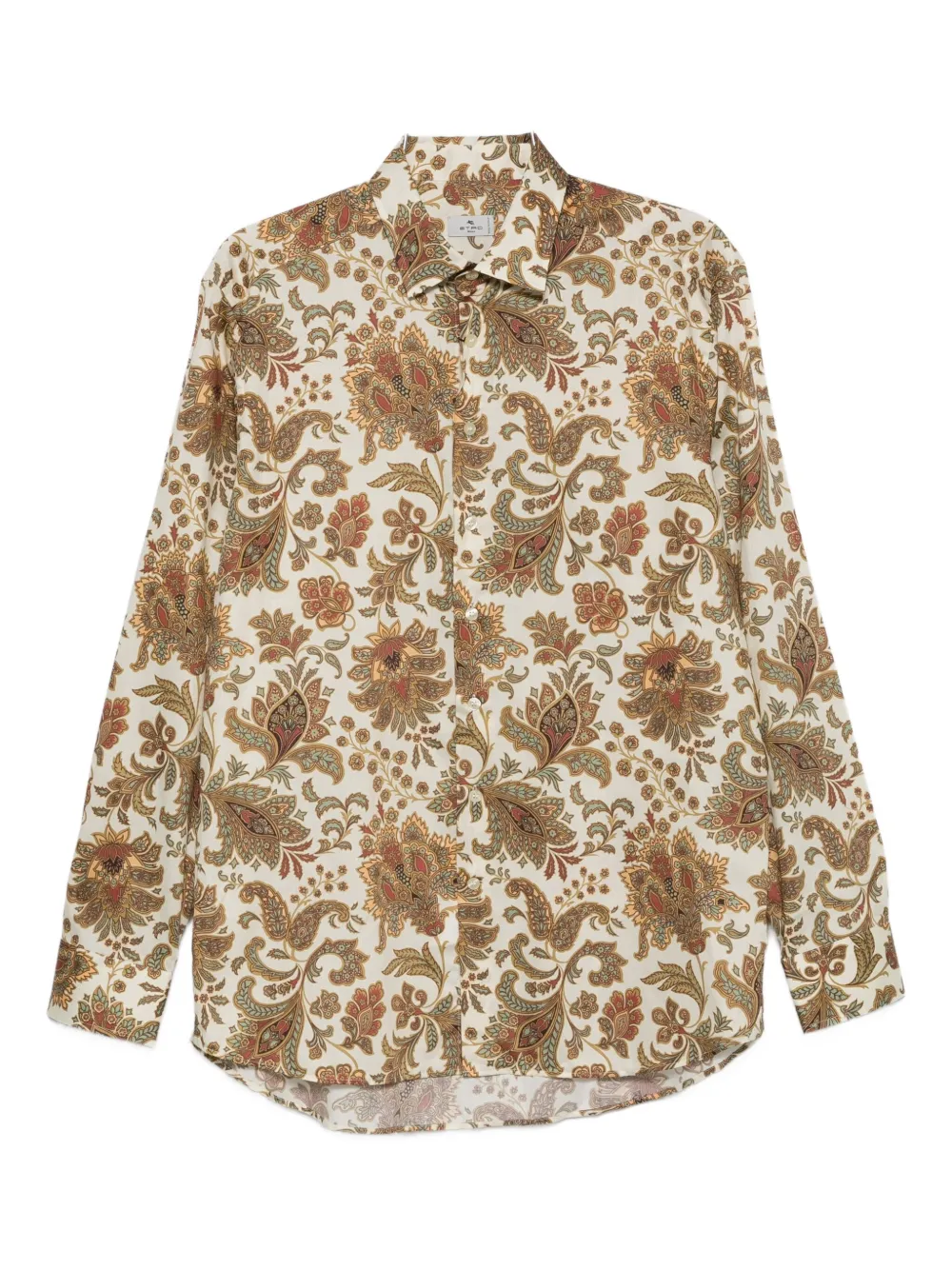 

Хлопковая рубашка с принтом "пейсли" ETRO, нейтральный