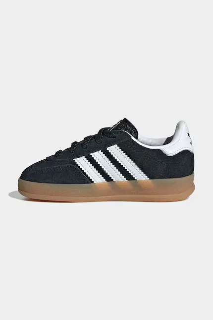 Кроссовки замшевые Gazelle Indoor Adidas Originals, черный — фото 4