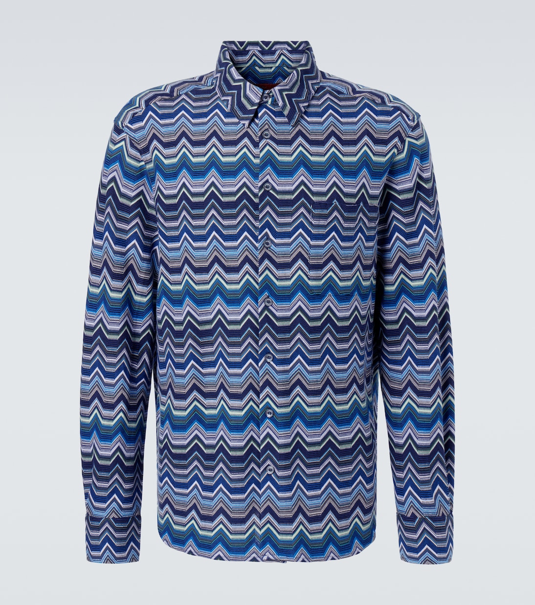 

Хлопковая рубашка зигзаг Missoni, Blue and green tones