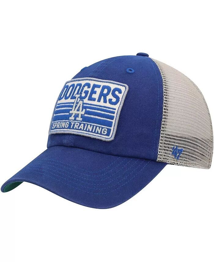 

Мужская королевская коричневая кепка Los Angeles Dodgers Four Stroke Clean Up Trucker Snapback '47 Brand