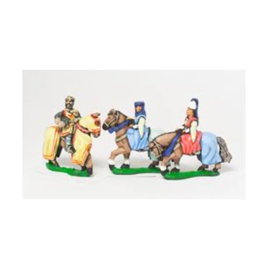 

Конный король с двумя конными дамами 1300–1360 гг., Medieval Miniatures - Feudal & Early Medieval - Command (15mm)