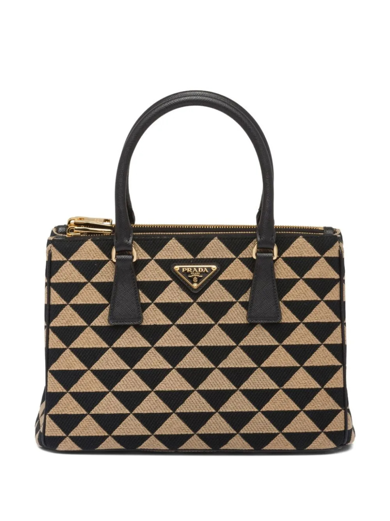 

Prada жаккардовая сумка-тоут Galleria, черный