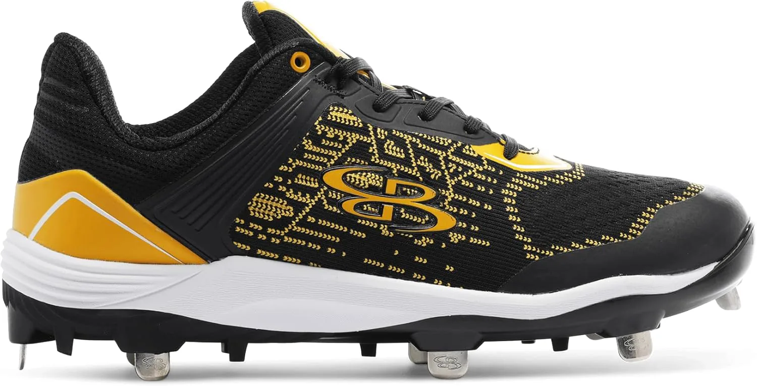 Boombah Viper Pureknit Мужские металлические бутсы - Статус - Разнообразие цветов - Разные размеры, черный/золотой — фото 3