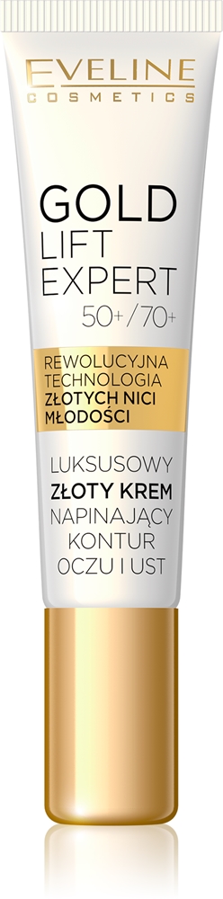 

Разглаживающий крем Gold Lift Expert для области вокруг глаз и губ Eveline Cosmetics, 15 мл