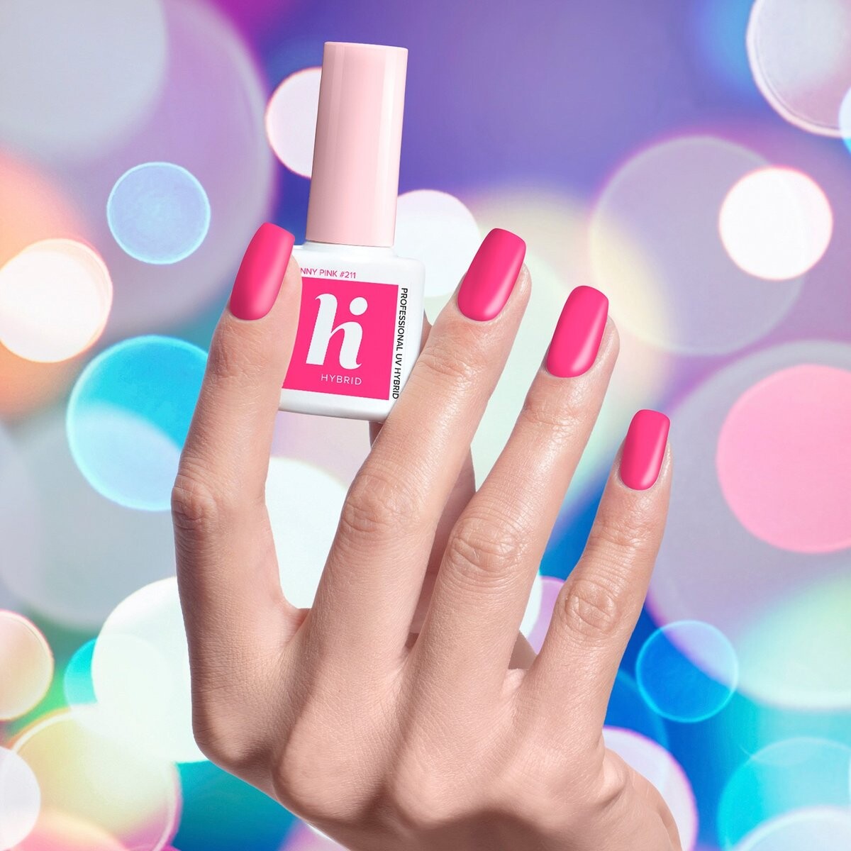 

Hi Hybrid, гибридный лак 211 ​​Sunny Pink, 5 мл