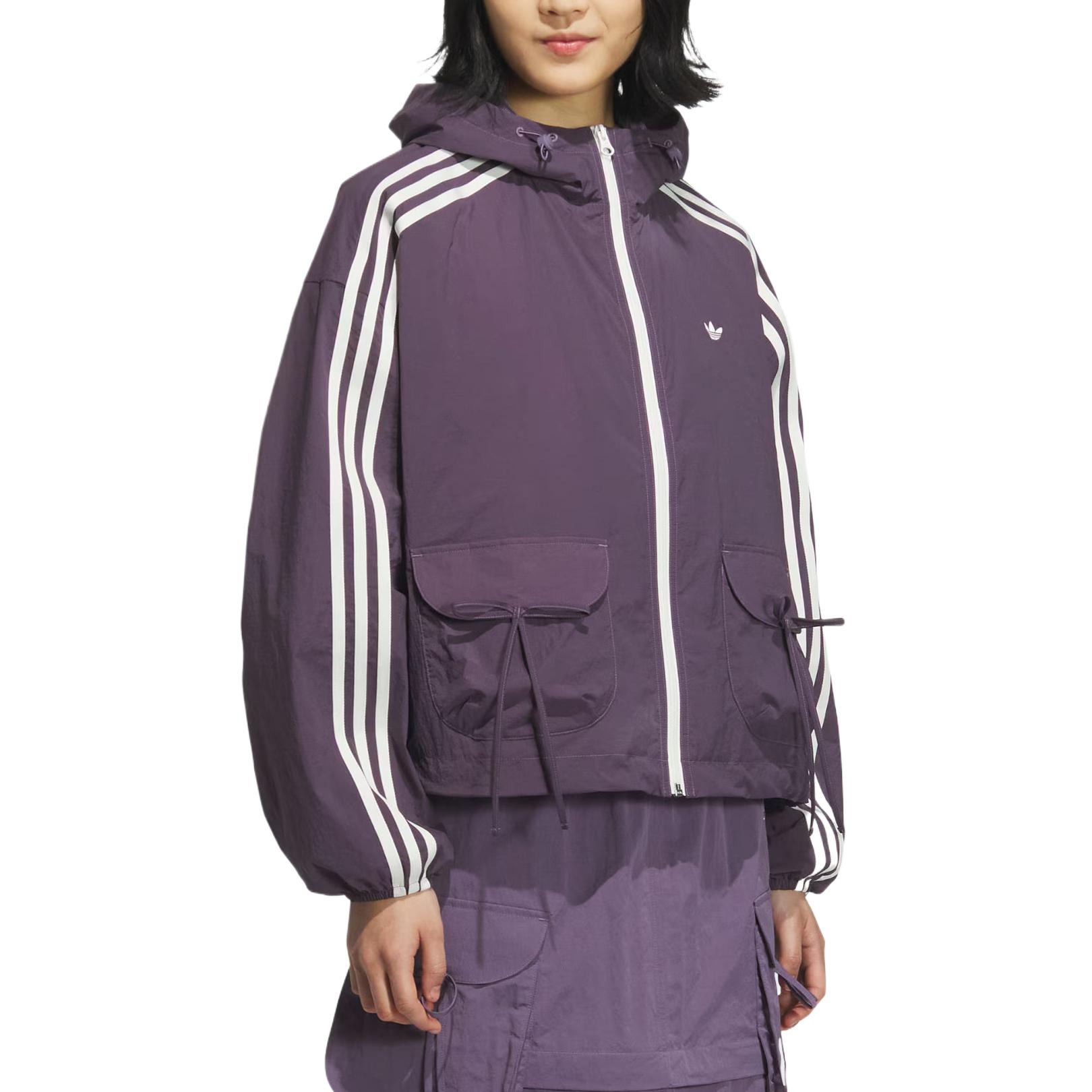 Adidas Originals Ветровка женская темно-фиолетовая, Dark Violet — фото 3