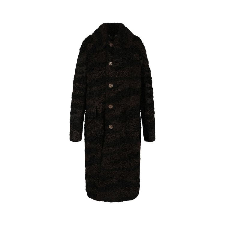 

Пальто Gucci Zebra Pattern Shearling Coat, Black
