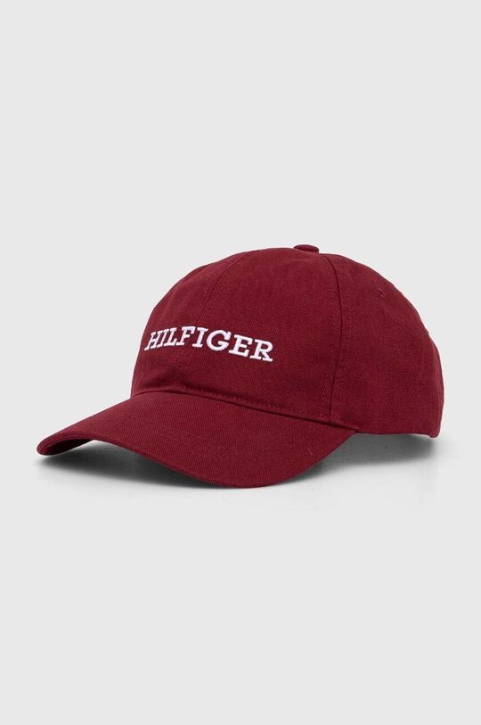 

Хлопковая бейсболка Tommy Hilfiger, гранатовый