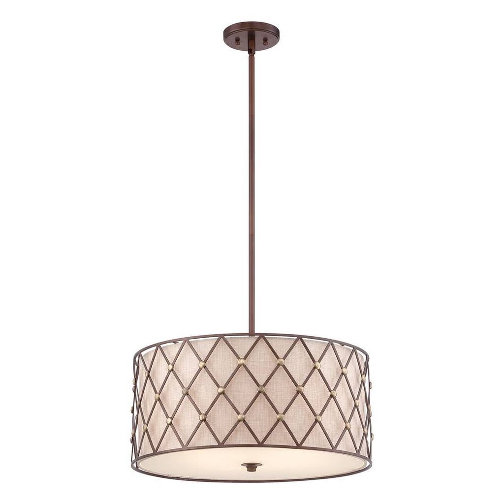 

Подвесной светильник Brown Lattice, медь, 4 лампочки Elstead Lighting