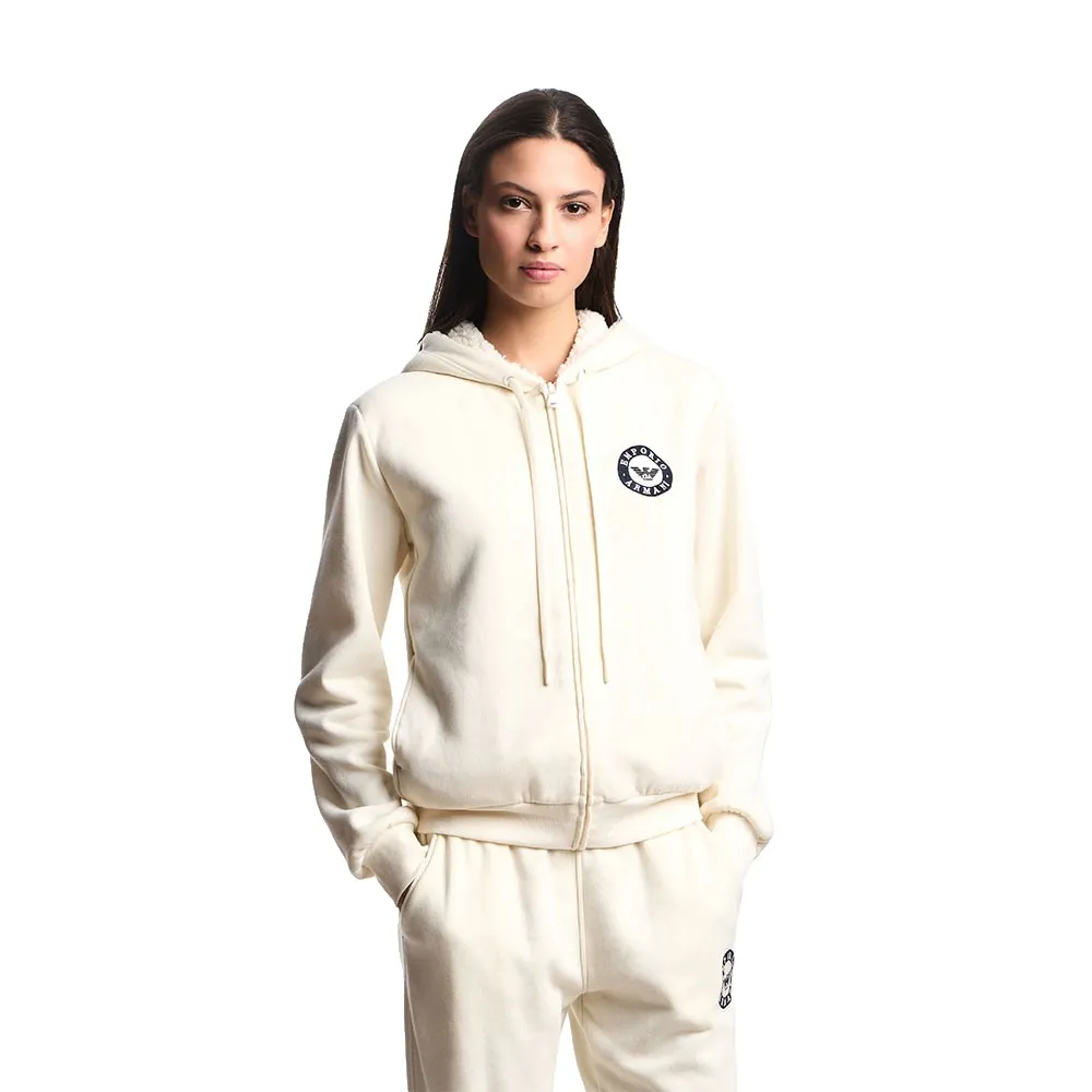 

Толстовка Emporio Armani Fuzzy Fleece full zip, белый