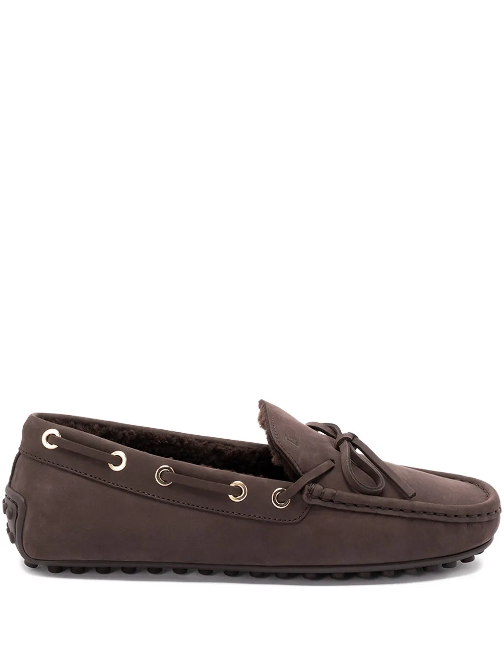 Кожаные лоферы City Gommino с завязками Tod'S, коричневый