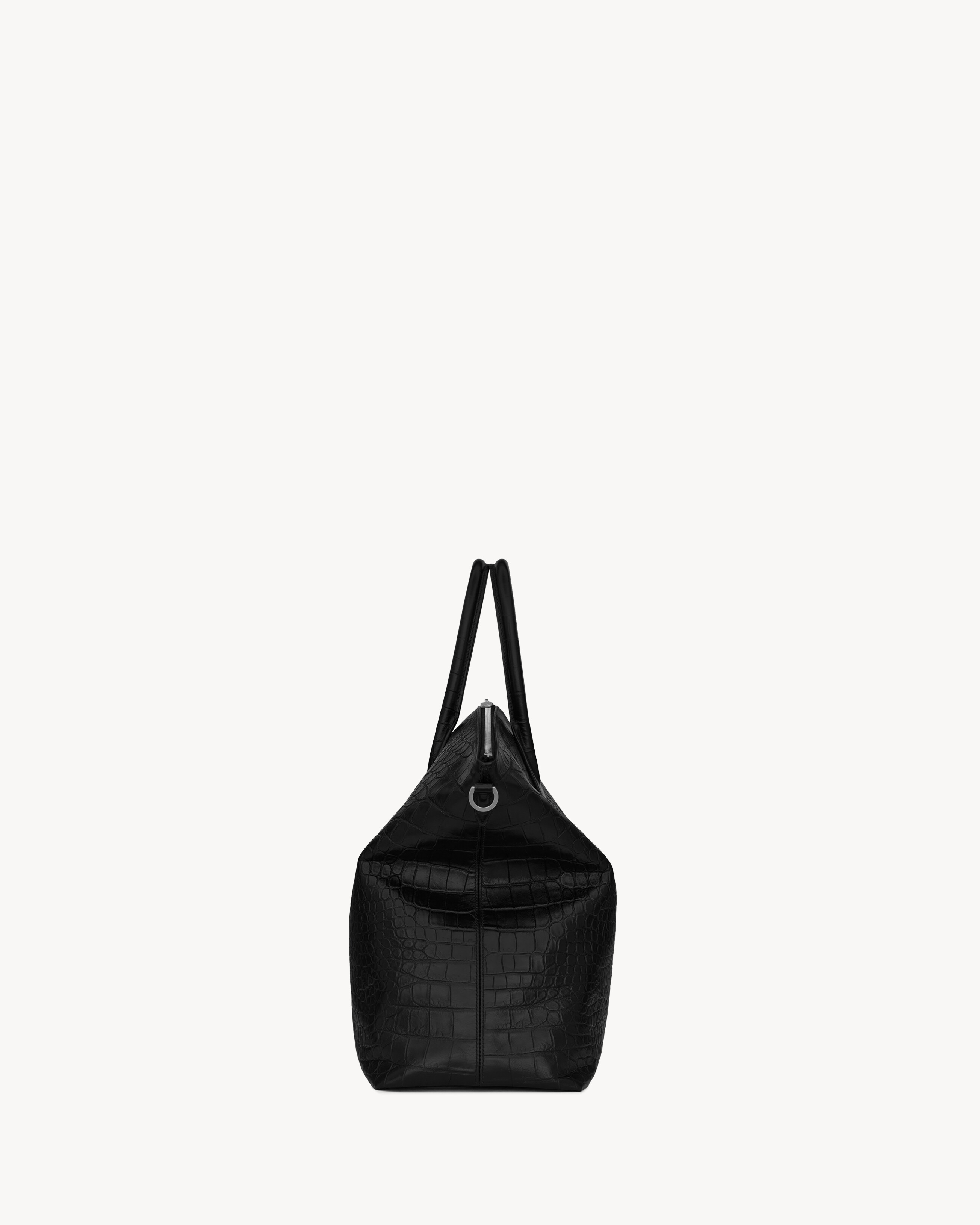 Сумка GIANT BOWLING из кожи с тиснением под крокодила Saint Laurent, черный — фото 3