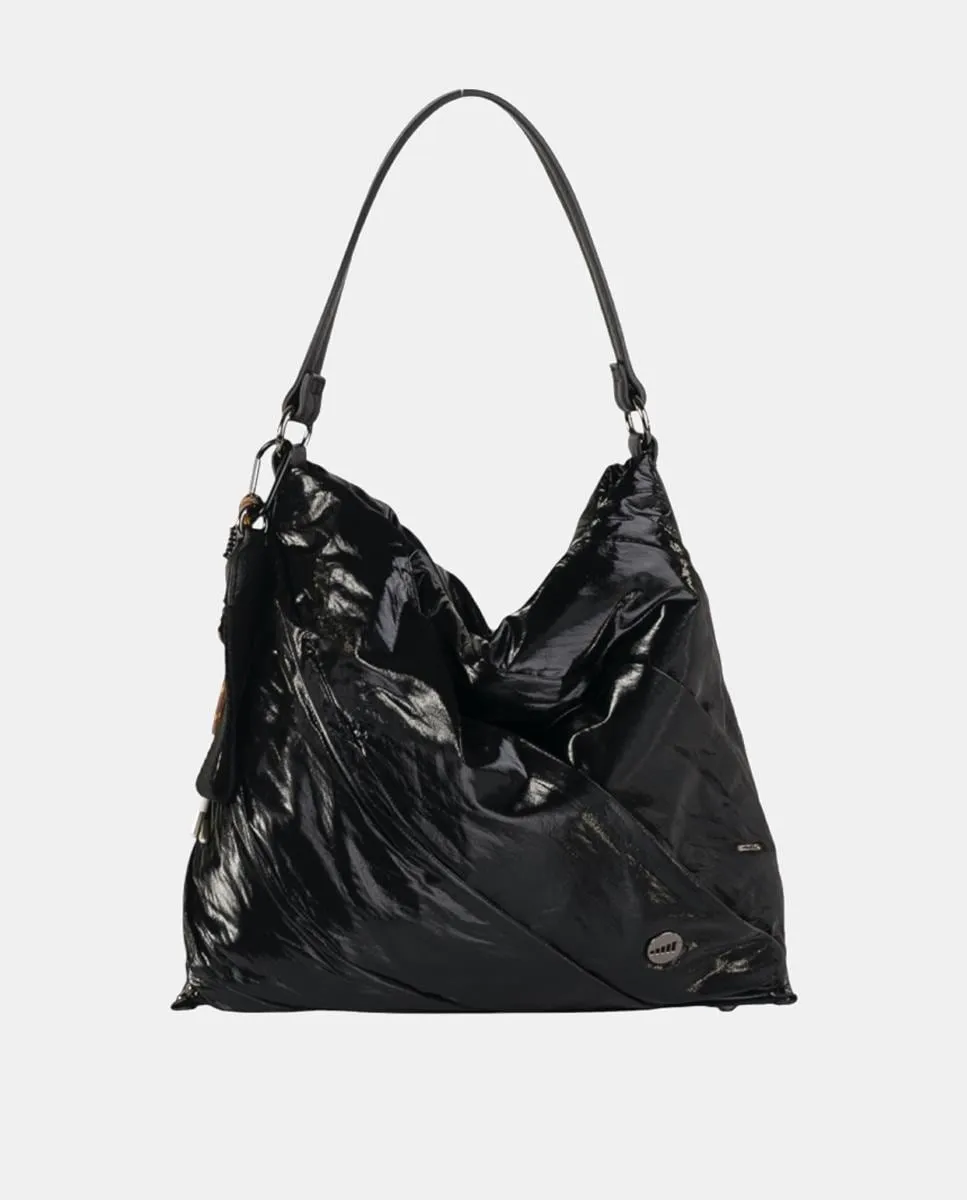 

Нейлоновый хобо с молнией Volum, черный