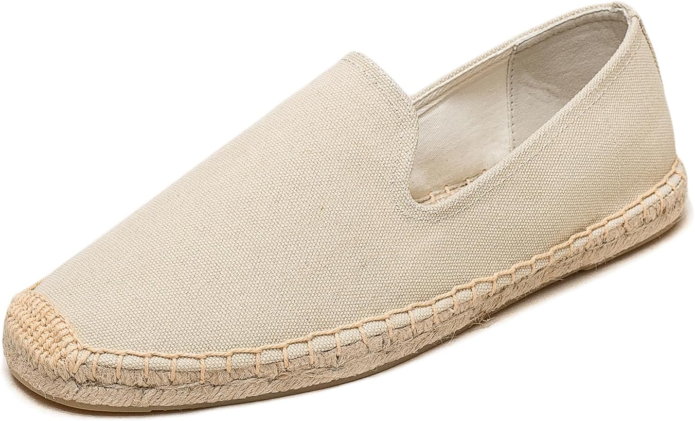 

Мужские повседневные и удобные льняные веганские холщовые туфли, мужские лоферы, с противоскользящей подошвой, подходящие для любого случая летом, весной и осенью Eobzunu, бежевый