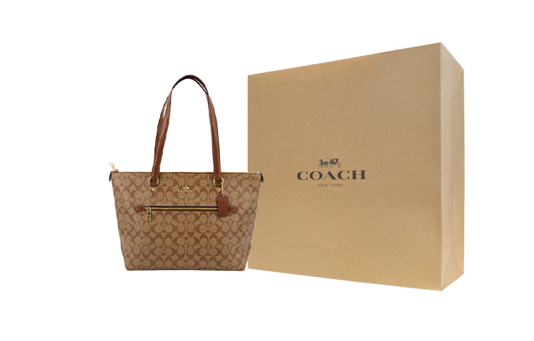 

COACH Холщовая сумка с кожаной галереей