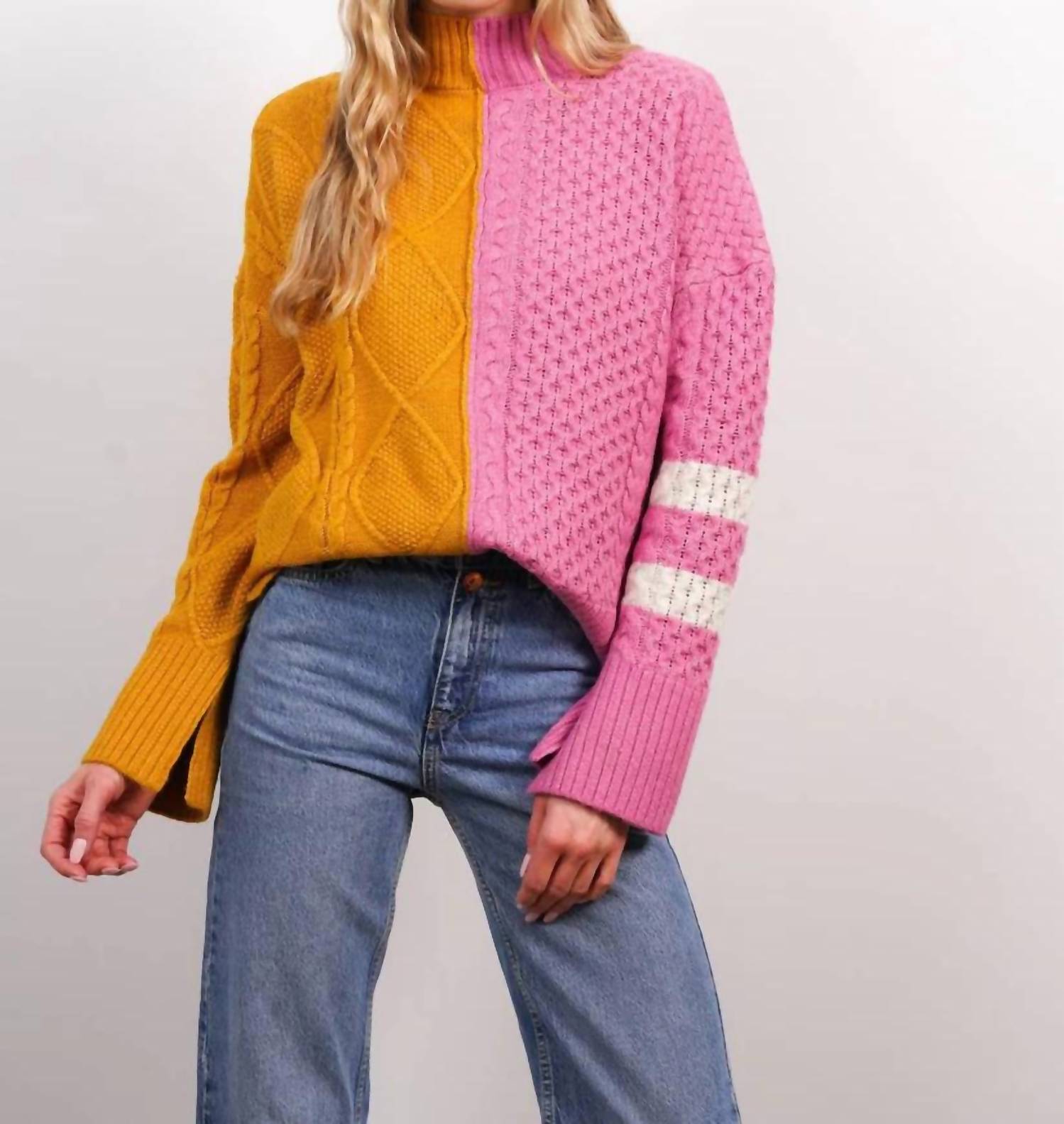 

Двусторонний свитер-водолазка Savannah в розовом цвете Central Park West