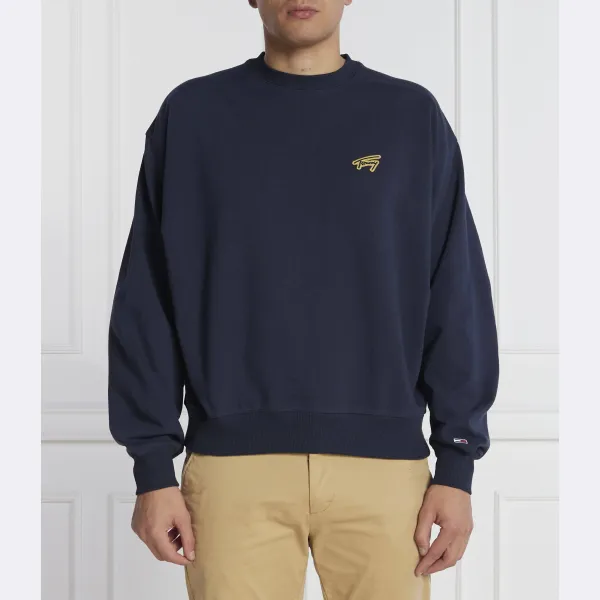 

Фирменная толстовка прямого кроя прямого кроя Tommy Hilfiger, синий