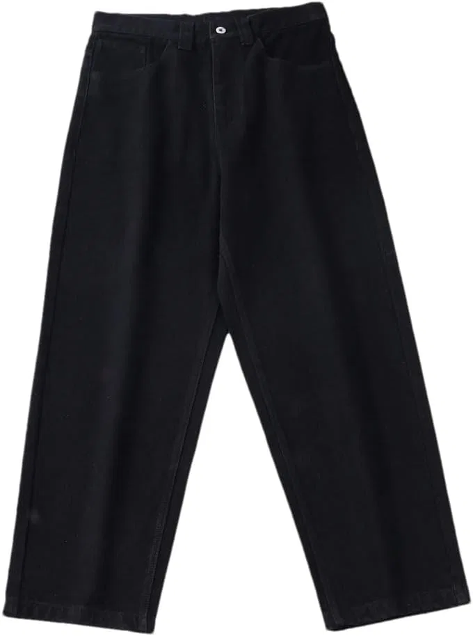 Джинсы свободные, Men’S High Waist Baggy Jeans, 901 Black