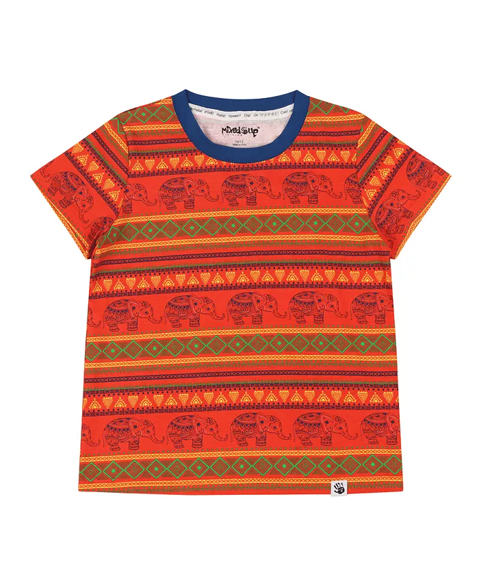 

Детская футболка с короткими рукавами и принтом Suave Mixed Up Clothing, красный